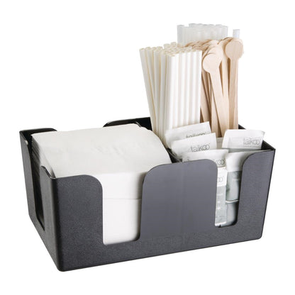 Olympia Kristallon Plastic Bar Caddy Black • PAS-F980