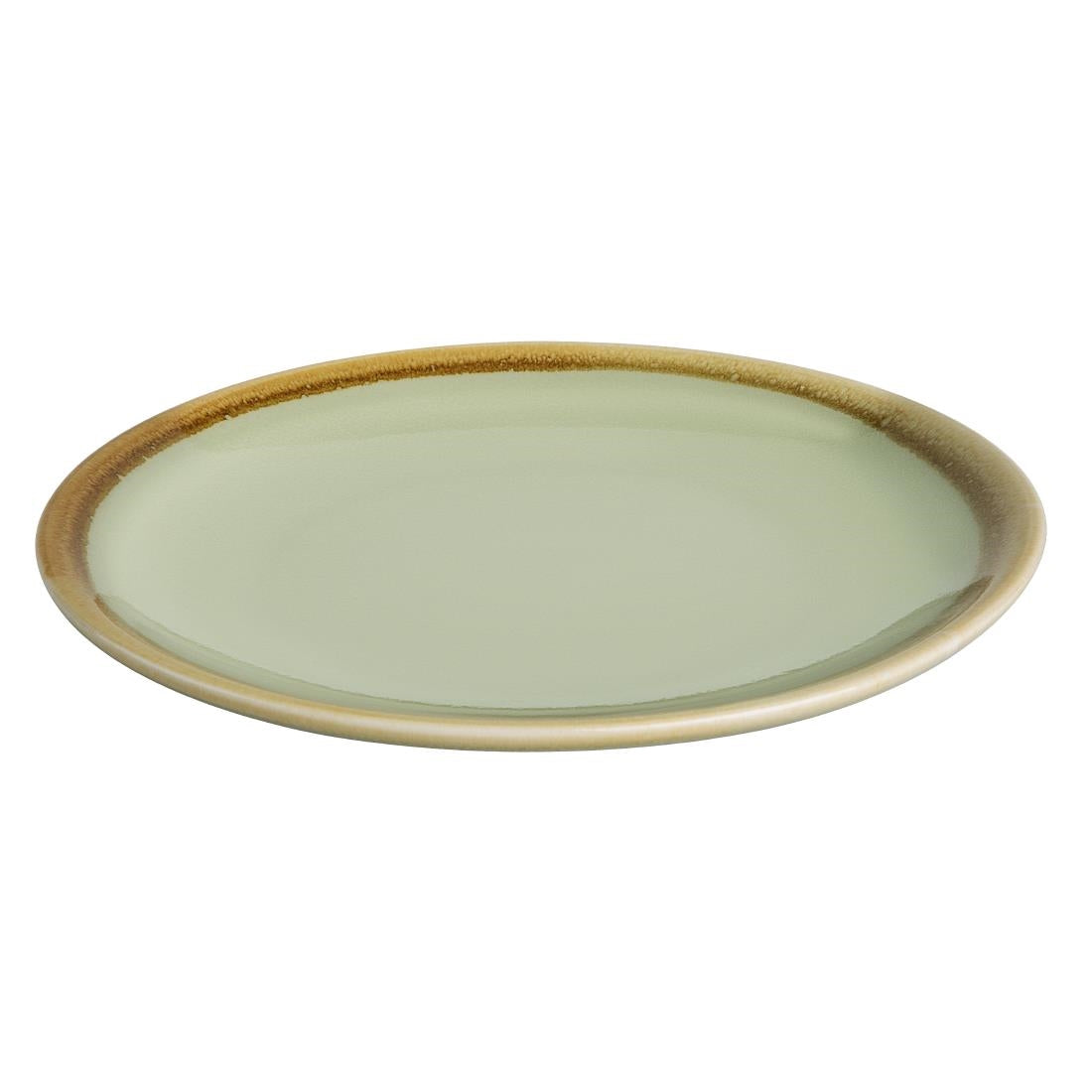 Olympia Kiln Moss Round Coupe Plate - 180mm 7" (6 Pack) (180(Ø)mm | Pack Quantity: 6) • PAS-FA029