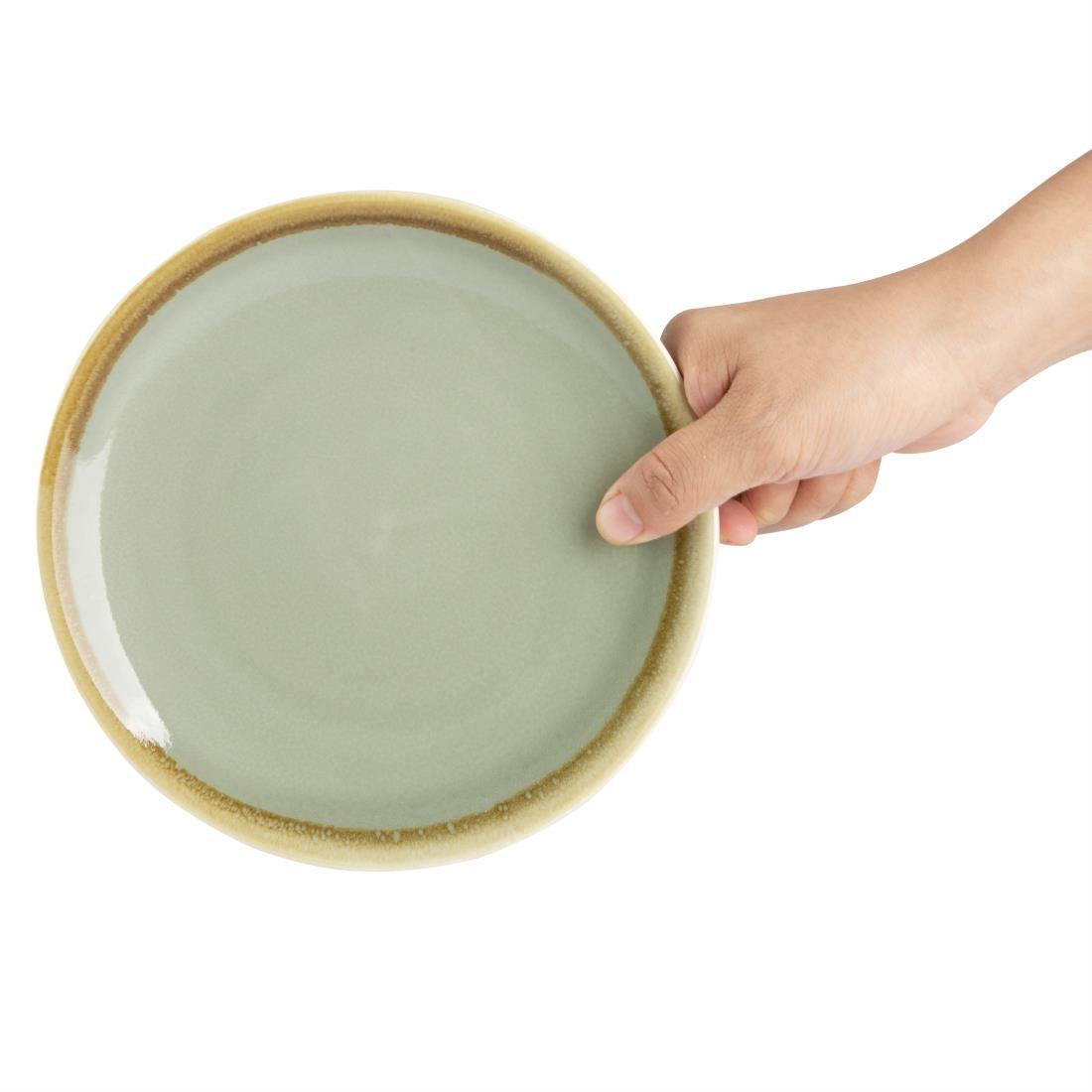 Olympia Kiln Moss Round Coupe Plate - 180mm 7" (6 Pack) (180(Ø)mm | Pack Quantity: 6) • PAS-FA029