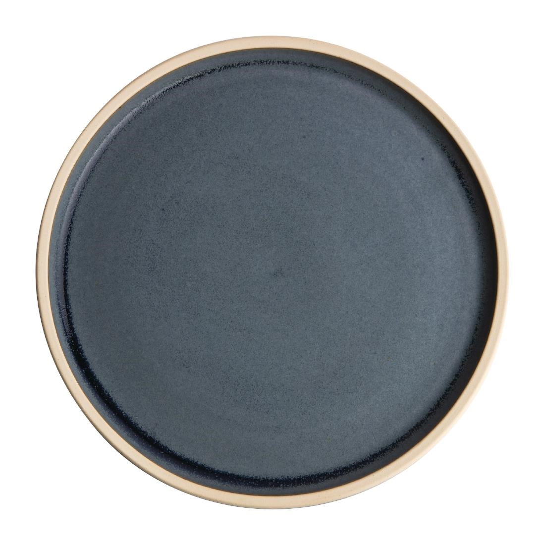 Olympia Canvas Flat Round Plate Blue Granite 180mm (6 Pack) (180mm (Ø) | Pack Quantity: 6) • PAS-FA300