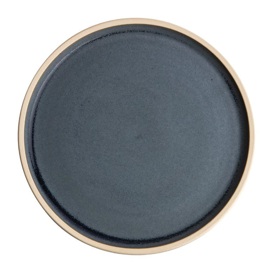 Olympia Canvas Flat Round Plate Blue Granite 180mm (6 Pack) (180mm (Ø) | Pack Quantity: 6) • PAS-FA300