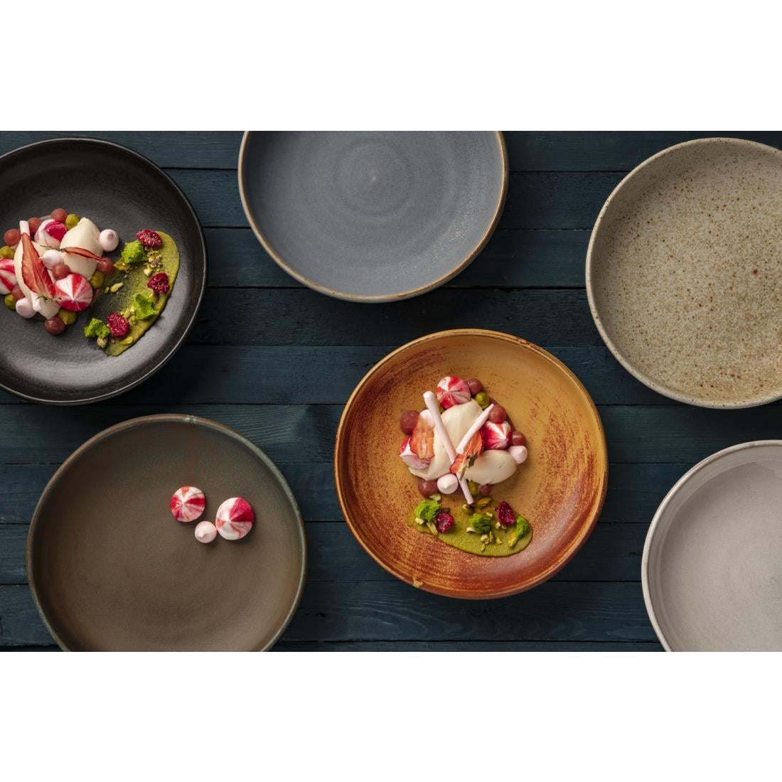 Olympia Canvas Coupe Bowl Green Verdigris 230mm (6 Pack) (230mm (Ø) | Pack Quantity: 6) • PAS-FA327