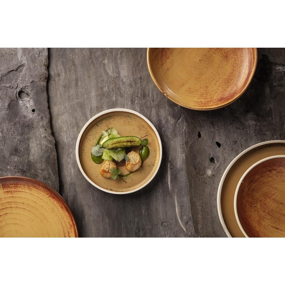 Olympia Canvas Coupe Bowl Sienna Rust 230mm (6 Pack) (Pack of 6) • PAS-FA313