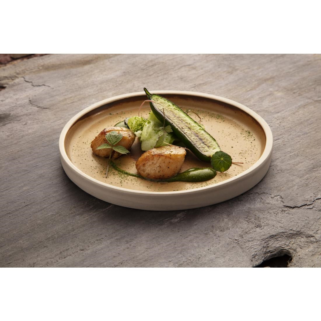 Olympia Canvas Flat Round Plate Sienna Rust 180mm (6 Pack) (180mm (Ø) | Pack Quantity: 6) • PAS-FA307