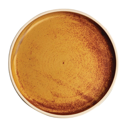 Olympia Canvas Flat Round Plate Sienna Rust 180mm (6 Pack) (180mm (Ø) | Pack Quantity: 6) • PAS-FA307