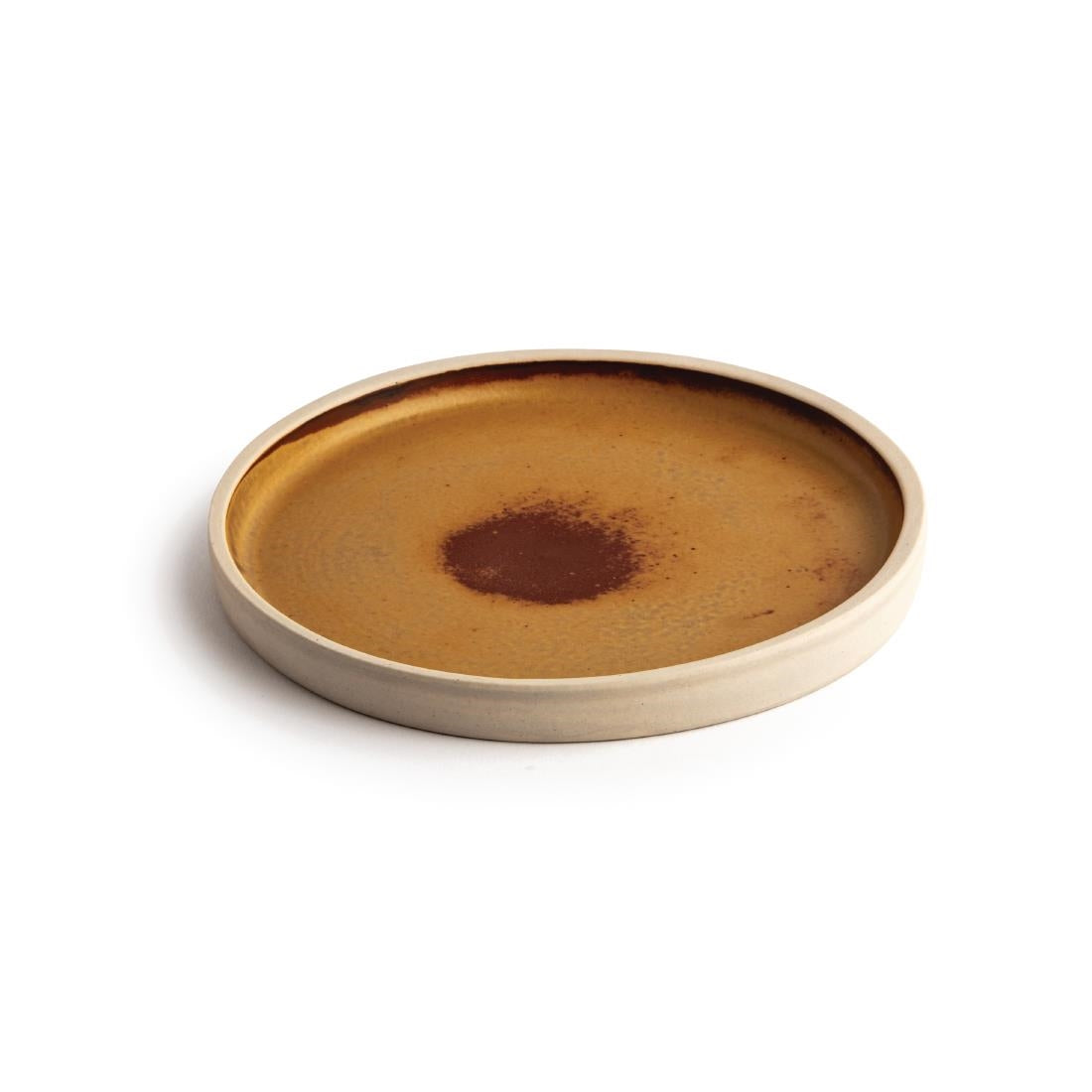 Olympia Canvas Flat Round Plate Sienna Rust 180mm (6 Pack) (180mm (Ø) | Pack Quantity: 6) • PAS-FA307