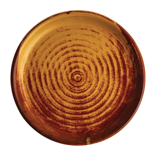 Olympia Canvas Small Rim Round Plate Sienna Rust 180mm (6 Pack) (Pack of 6) • PAS-FA309