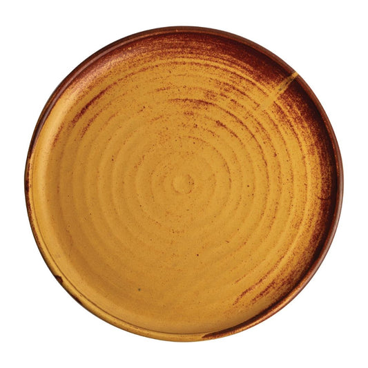 Olympia Canvas Small Rim Round Plate Sienna Rust 265mm (6 Pack) (Pack of 6) • PAS-FA310