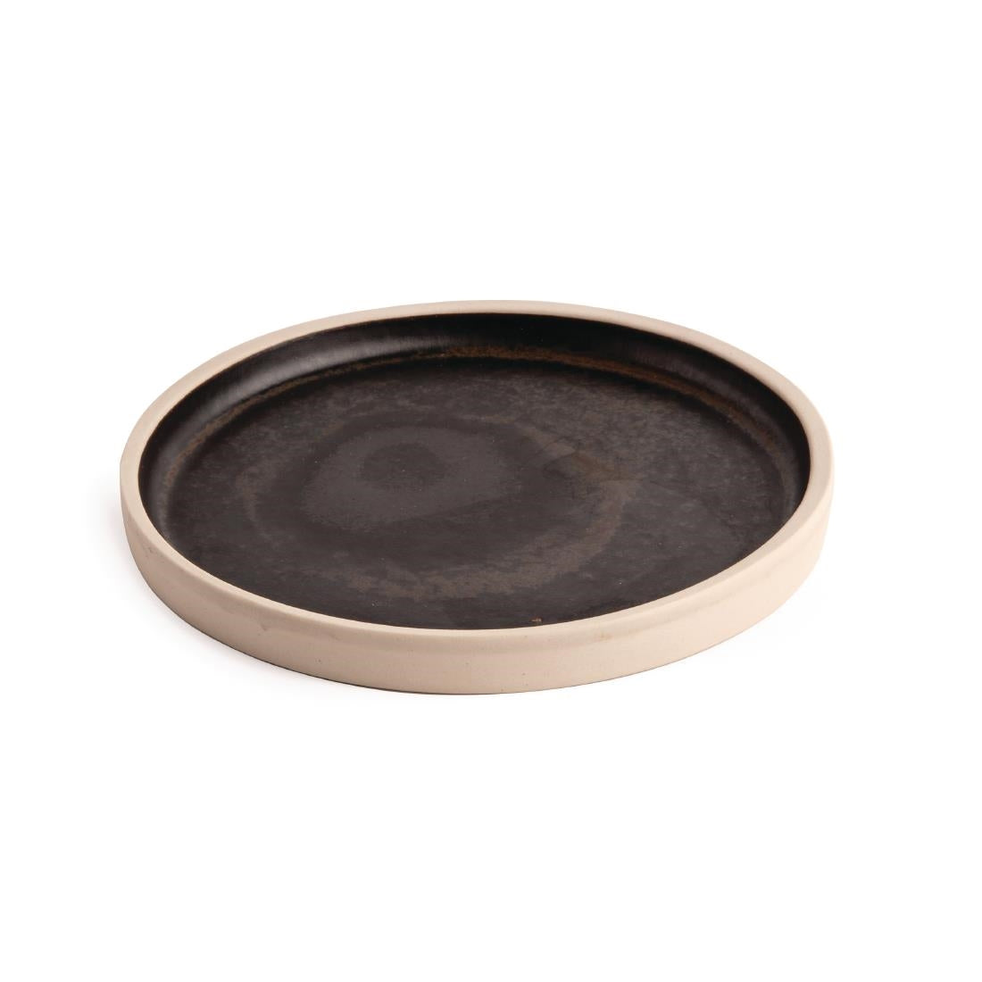 Olympia Canvas Flat Round Plate Delhi Black 180mm (6 Pack) (180mm (Ø) | Pack Quantity: 6) • PAS-FA314