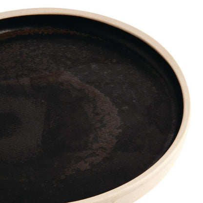 Olympia Canvas Flat Round Plate Delhi Black 180mm (6 Pack) (180mm (Ø) | Pack Quantity: 6) • PAS-FA314