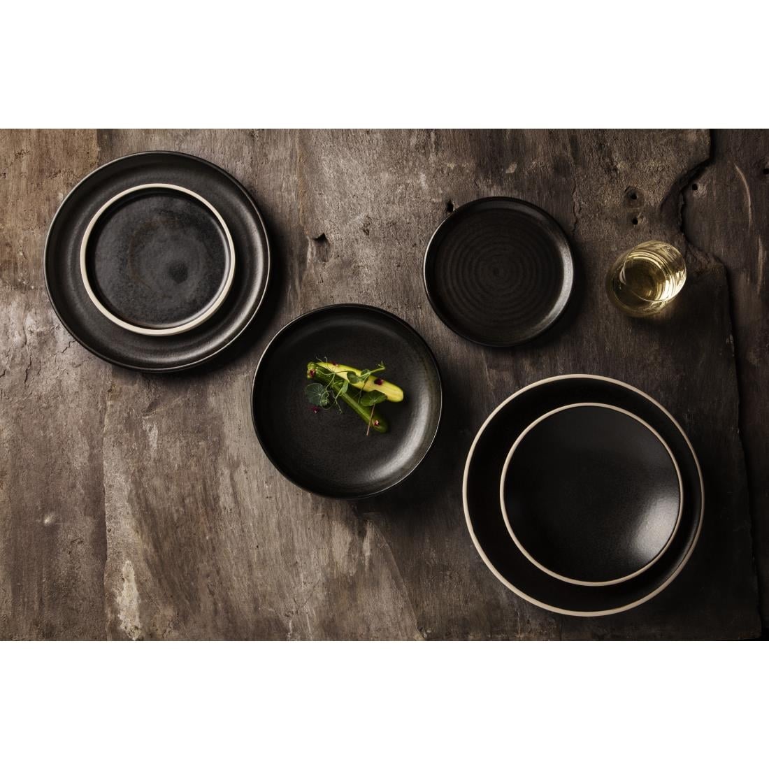 Olympia Canvas Coupe Bowl Delhi Black 230mm (6 Pack) (9" / 230mm (Ø) | Pack Quantity: 6) • PAS-FA320