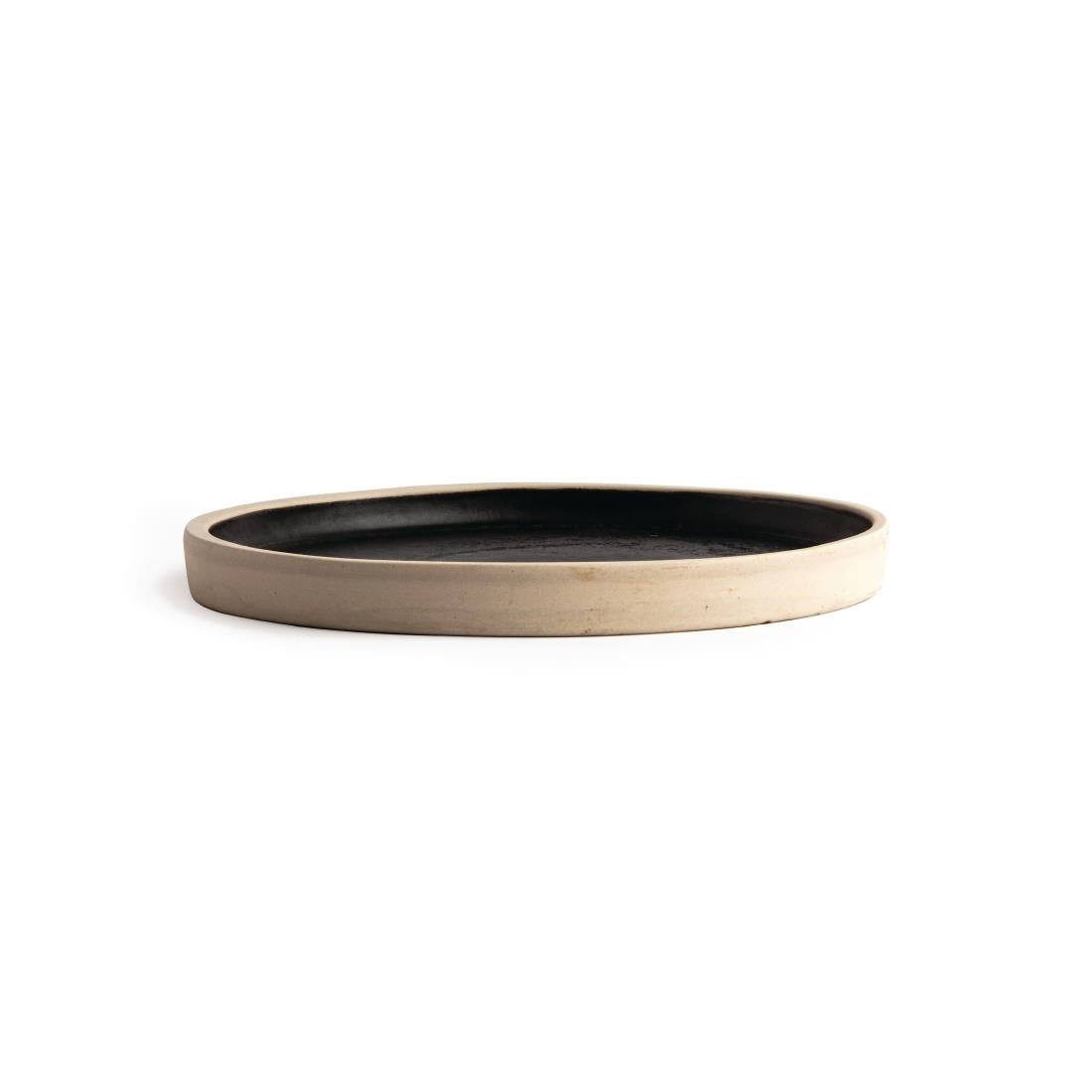 Olympia Canvas Flat Round Plate Delhi Black 180mm (6 Pack) (180mm (Ø) | Pack Quantity: 6) • PAS-FA314