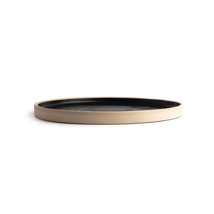 Olympia Canvas Flat Round Plate Delhi Black 250mm (6 Pack) (250mm (Ø) | Pack Quantity: 6) • PAS-FA315