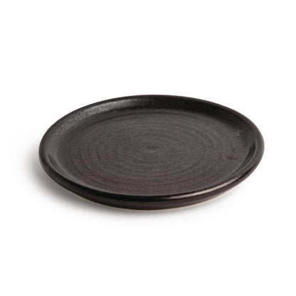 Olympia Canvas Small Rim Round Plate Delhi Black 180mm (6 Pack) (Pack of 6) • PAS-FA316