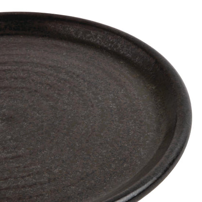 Olympia Canvas Small Rim Round Plate Delhi Black 180mm (6 Pack) (Pack of 6) • PAS-FA316