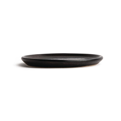 Olympia Canvas Small Rim Round Plate Delhi Black 180mm (6 Pack) (Pack of 6) • PAS-FA316