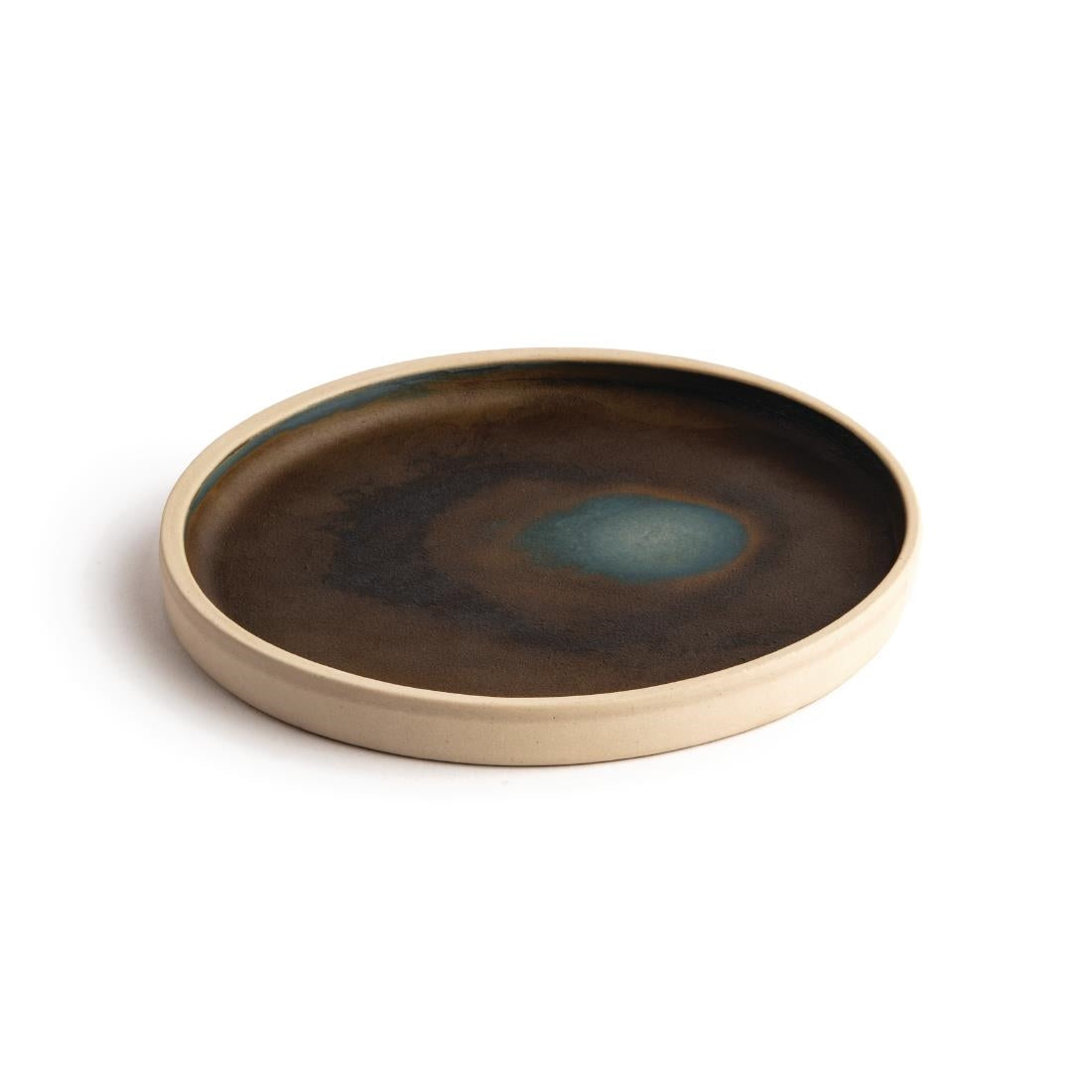 Olympia Canvas Flat Round Plate Green Verdigris 180mm (6 Pack) (7" / 180mm (Ø). Pack Quantity: 6) • PAS-FA321