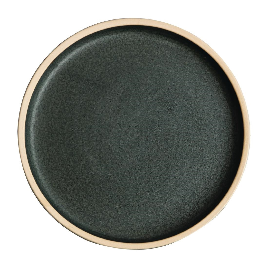 Olympia Canvas Flat Round Plate Green Verdigris 180mm (6 Pack) (7" / 180mm (Ø). Pack Quantity: 6) • PAS-FA321