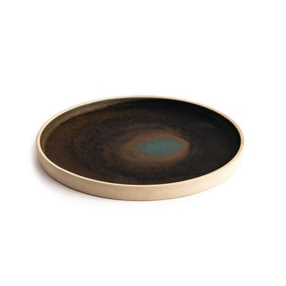 Olympia Canvas Flat Round Plate Green Verdigris 250mm (6 Pack) (10" / 250mm (Ø). Pack Quantity: 6) • PAS-FA322