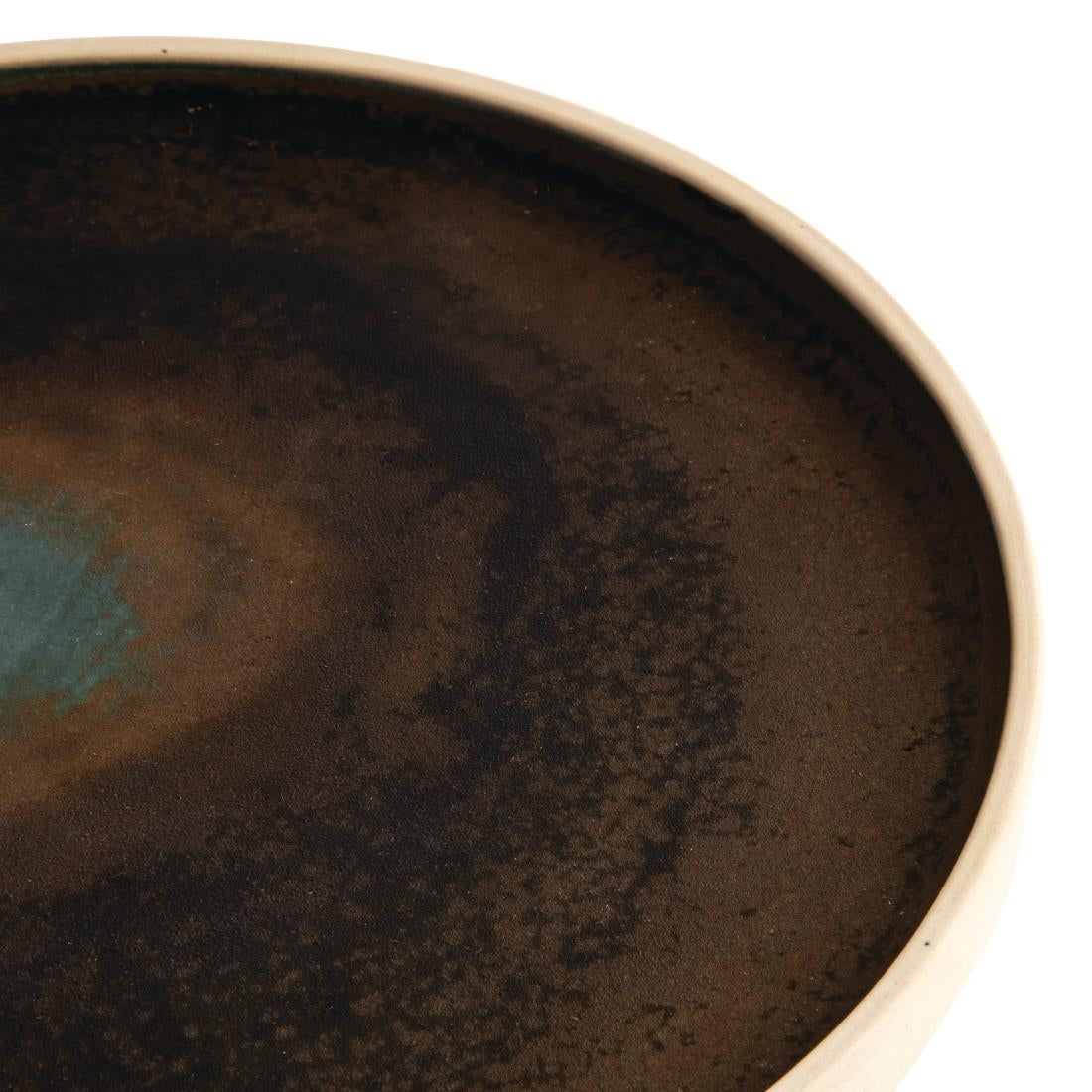 Olympia Canvas Flat Round Plate Green Verdigris 250mm (6 Pack) (10" / 250mm (Ø). Pack Quantity: 6) • PAS-FA322