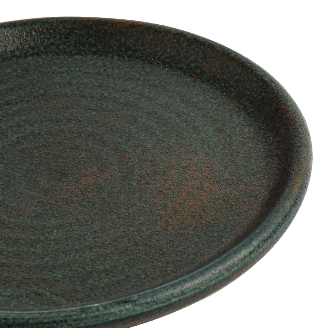 Olympia Canvas Small Rim Round Plate Green Verdigris 180mm (6 Pack) (180mm | Pack Quantity: 6) • PAS-FA323