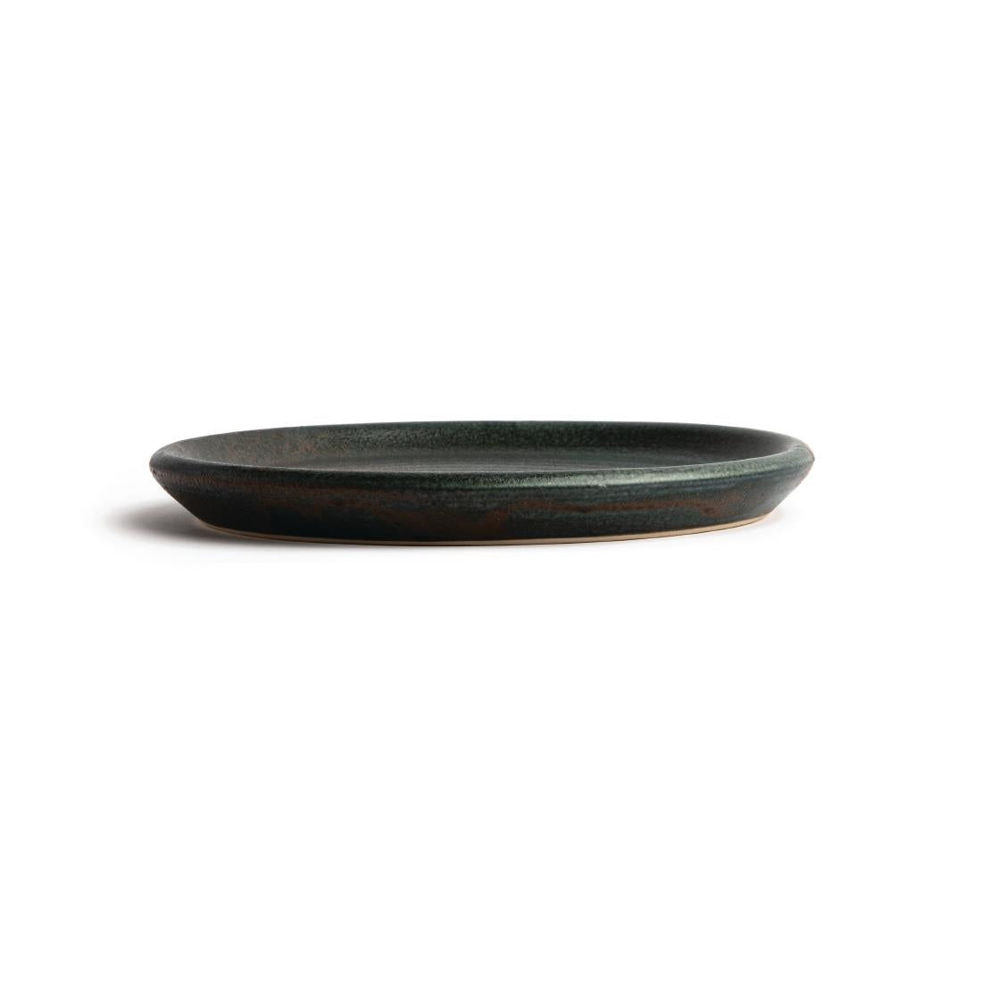 Olympia Canvas Small Rim Round Plate Green Verdigris 180mm (6 Pack) (180mm | Pack Quantity: 6) • PAS-FA323