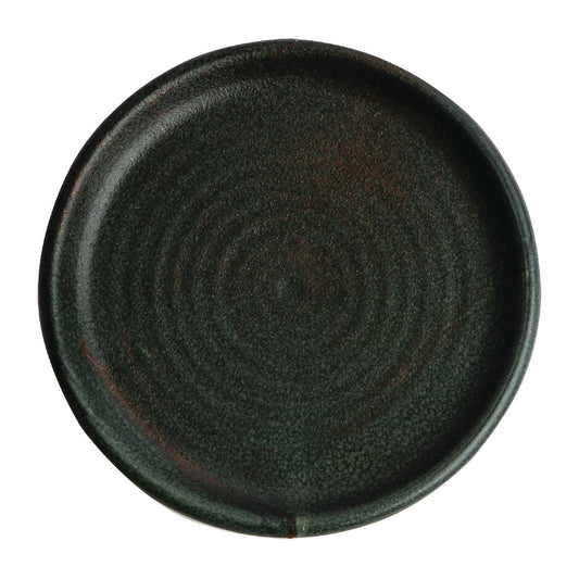 Olympia Canvas Small Rim Round Plate Green Verdigris 180mm (6 Pack) (180mm | Pack Quantity: 6) • PAS-FA323