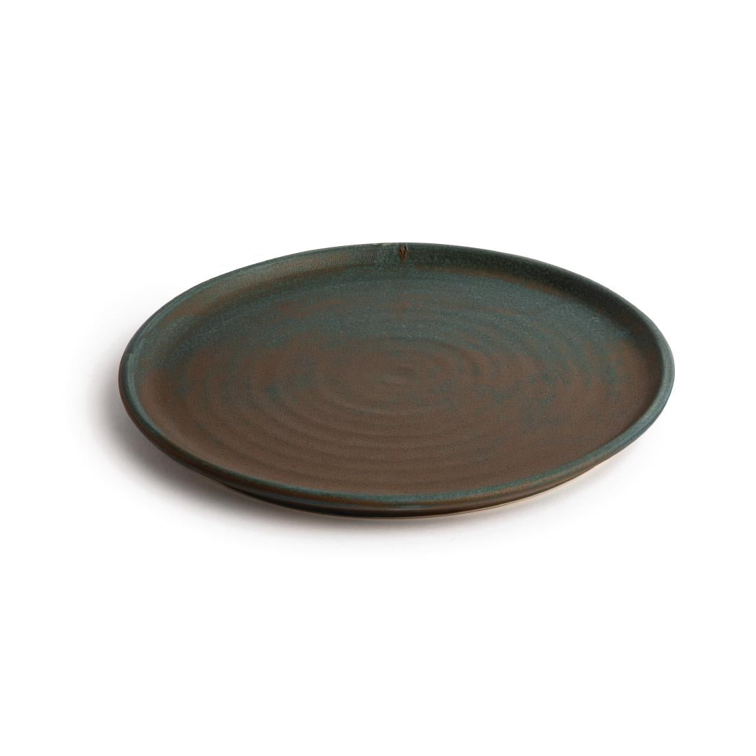 Olympia Canvas Small Rim Round Plate Green Verdigris 265mm (6 Pack) (10 1/2" / 265mm (Ø) | Pack Quantity: 6) • PAS-FA324