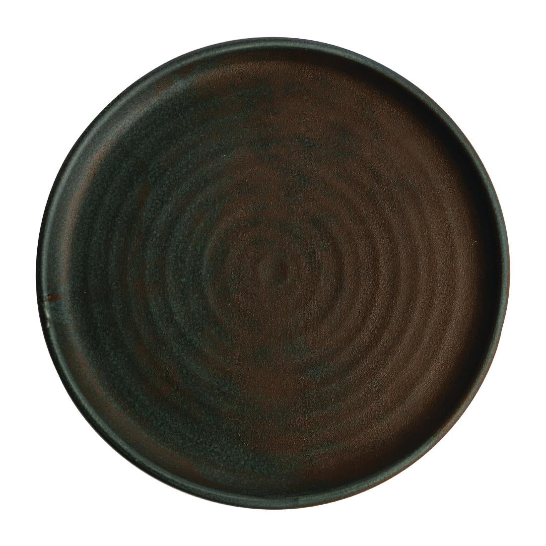 Olympia Canvas Small Rim Round Plate Green Verdigris 265mm (6 Pack) (10 1/2" / 265mm (Ø) | Pack Quantity: 6) • PAS-FA324