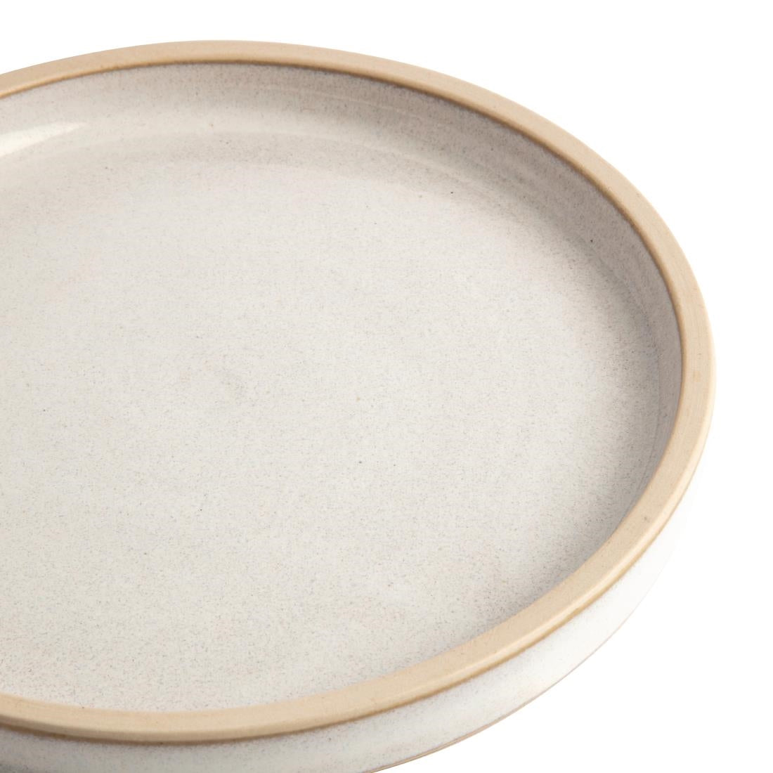Olympia Canvas Flat Round Plate Murano White 180mm (6 Pack) (Pack of 6) • PAS-FA328
