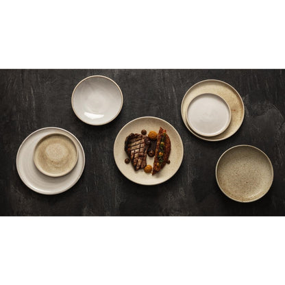 Olympia Canvas Flat Round Plate Wheat 250mm (6 Pack) (Pack of 6) • PAS-FA336