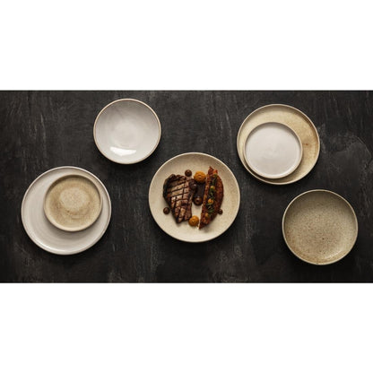 Olympia Canvas Flat Round Plate Murano White 180mm (6 Pack) (Pack of 6) • PAS-FA328
