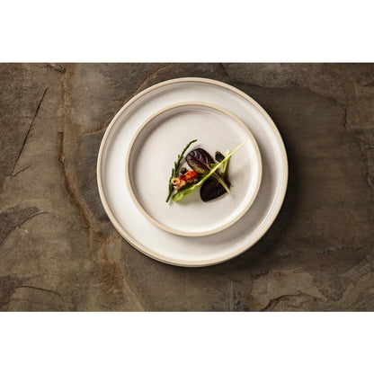 Olympia Canvas Flat Round Plate Murano White 180mm (6 Pack) (Pack of 6) • PAS-FA328