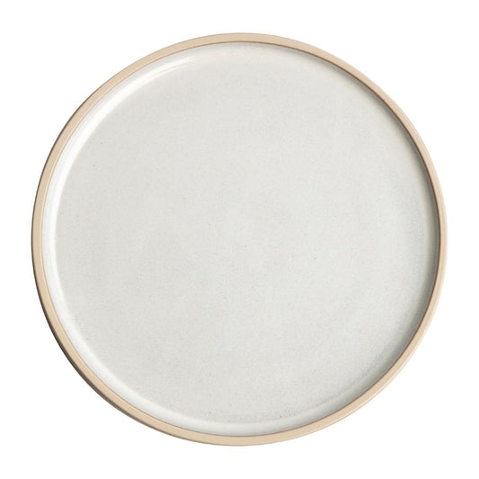 Olympia Canvas Flat Round Plate Murano White 180mm (6 Pack) (7" / 180mm (Ø). Pack Quantity: 6) • PAS-FA328