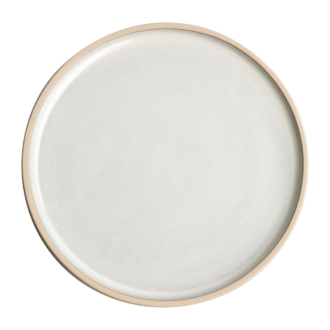 Olympia Canvas Flat Round Plate Murano White 180mm (6 Pack) (Pack of 6) • PAS-FA328
