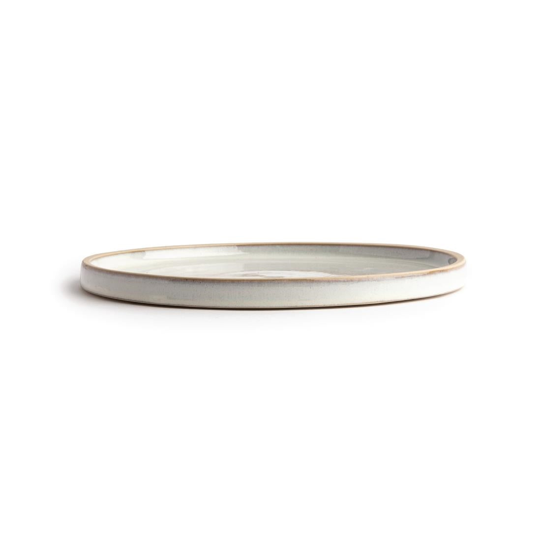 Olympia Canvas Flat Round Plate Murano White 250mm (6 Pack) (10" / 250mm (Ø). Pack Quantity: 6) • PAS-FA329