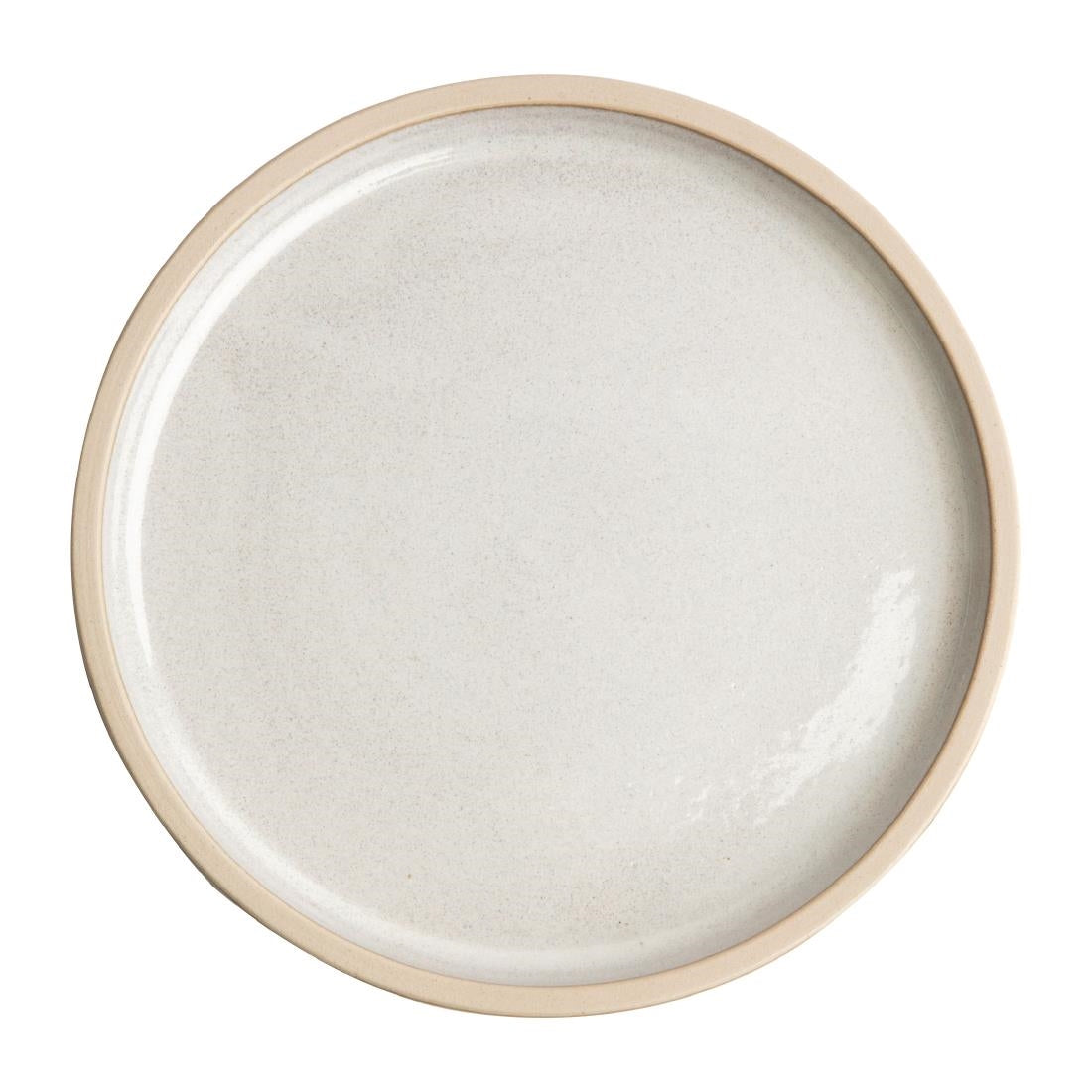 Olympia Canvas Flat Round Plate Murano White 250mm (6 Pack) (10" / 250mm (Ø). Pack Quantity: 6) • PAS-FA329