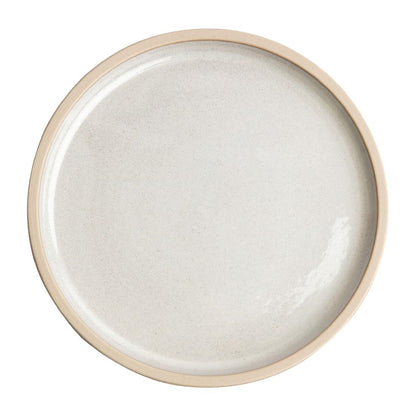 Olympia Canvas Flat Round Plate Murano White 250mm (6 Pack) (10" / 250mm (Ø). Pack Quantity: 6) • PAS-FA329
