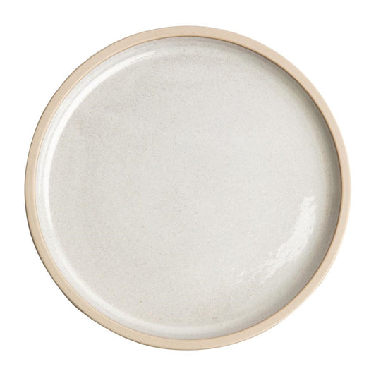 Olympia Canvas Flat Round Plate Murano White 250mm (6 Pack) (10" / 250mm (Ø). Pack Quantity: 6) • PAS-FA329