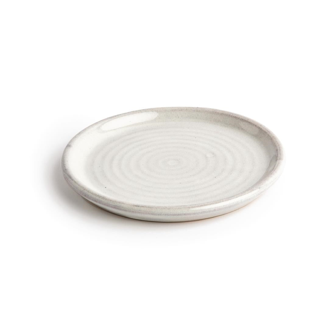 Olympia Canvas Small Rim Round Plate Murano White 180mm (6 Pack) (180mm | Pack Quantity: 6) • PAS-FA330