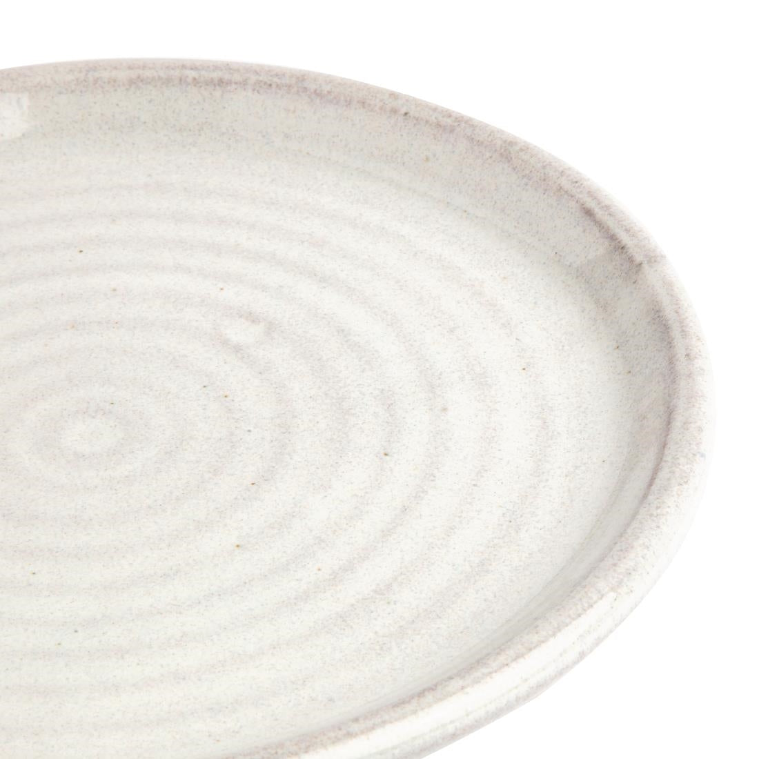 Olympia Canvas Small Rim Round Plate Murano White 180mm (6 Pack) (180mm | Pack Quantity: 6) • PAS-FA330