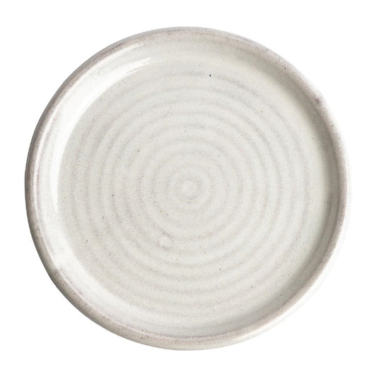 Olympia Canvas Small Rim Round Plate Murano White 180mm (6 Pack) (180mm | Pack Quantity: 6) • PAS-FA330