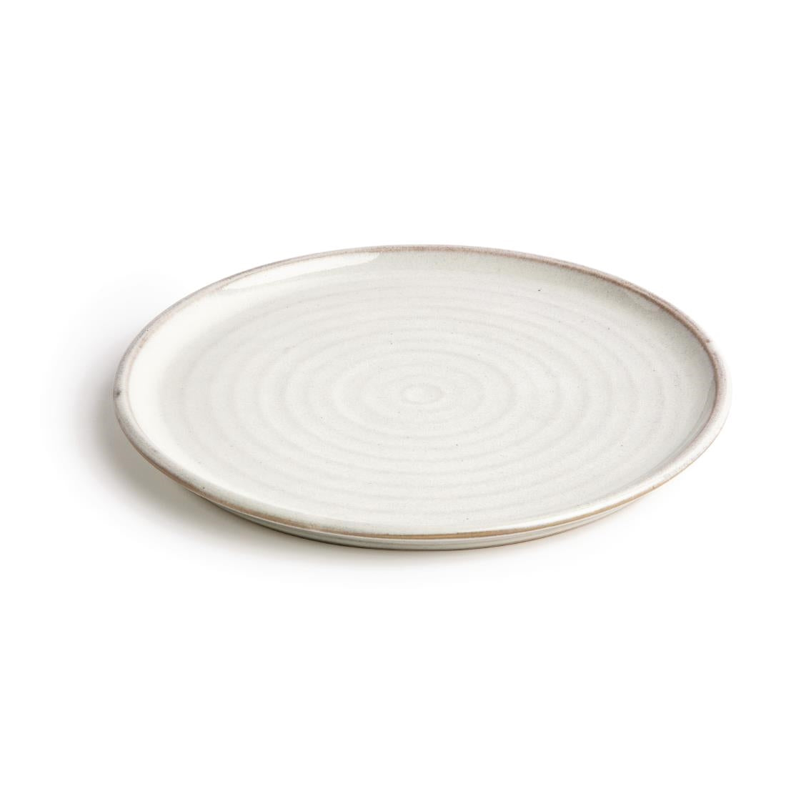 Olympia Canvas Small Rim Round Plate Murano White 265mm (6 Pack) (265mm (Ø) | Pack Quantity: 6) • PAS-FA331