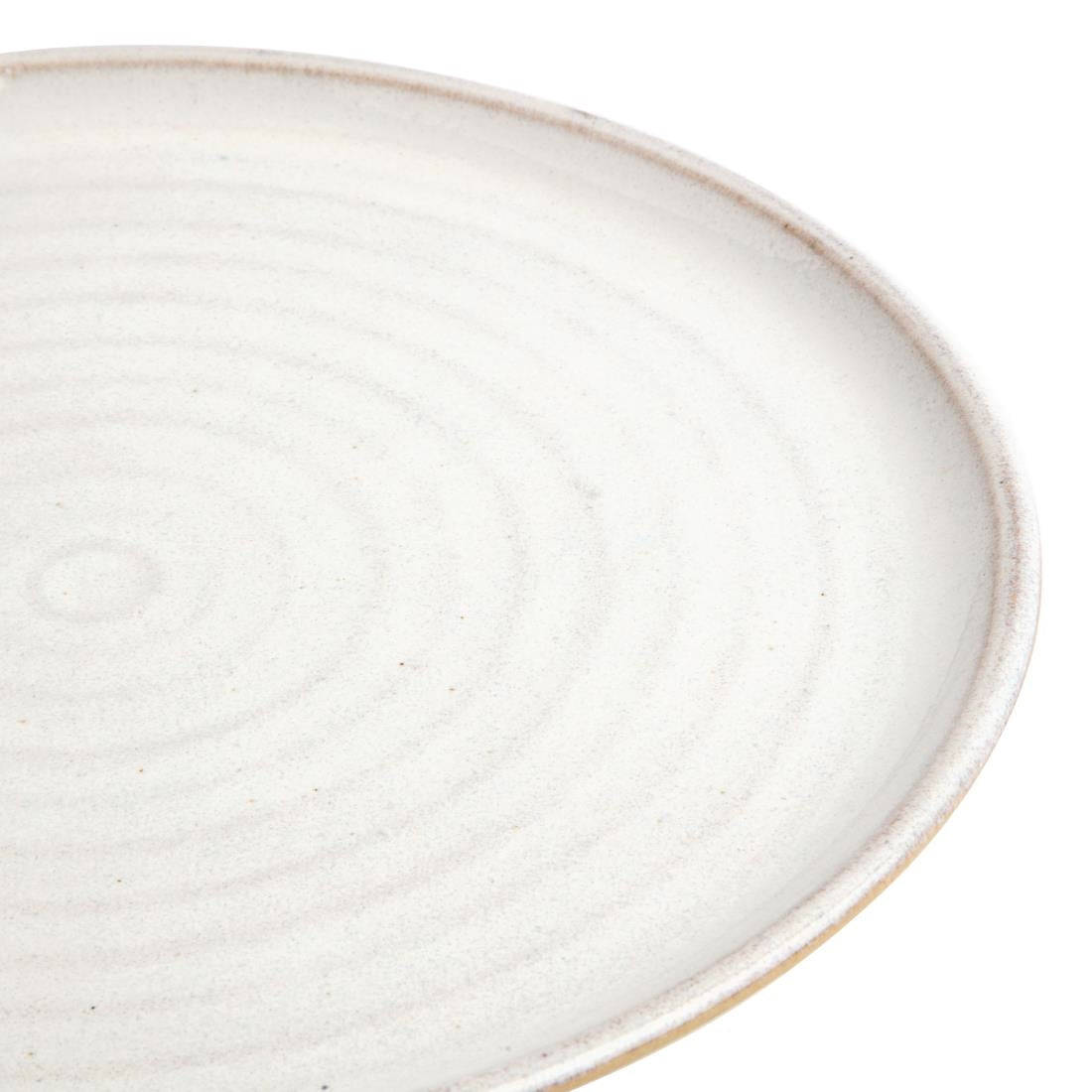 Olympia Canvas Small Rim Round Plate Murano White 265mm (6 Pack) (265mm (Ø) | Pack Quantity: 6) • PAS-FA331
