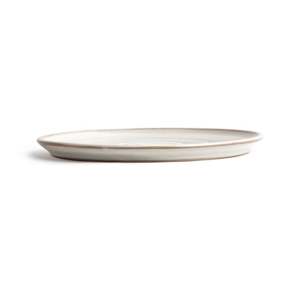 Olympia Canvas Small Rim Round Plate Murano White 265mm (6 Pack) (265mm (Ø) | Pack Quantity: 6) • PAS-FA331