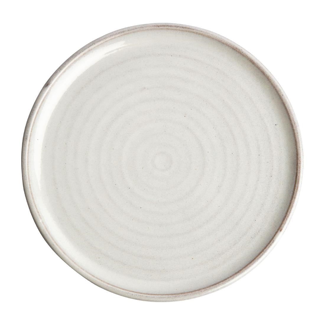 Olympia Canvas Small Rim Round Plate Murano White 265mm (6 Pack) (265mm (Ø) | Pack Quantity: 6) • PAS-FA331