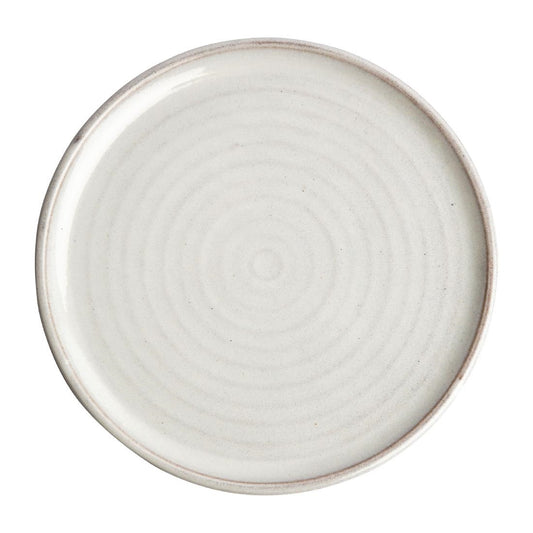 Olympia Canvas Small Rim Round Plate Murano White 265mm (6 Pack) (265mm (Ø) | Pack Quantity: 6) • PAS-FA331