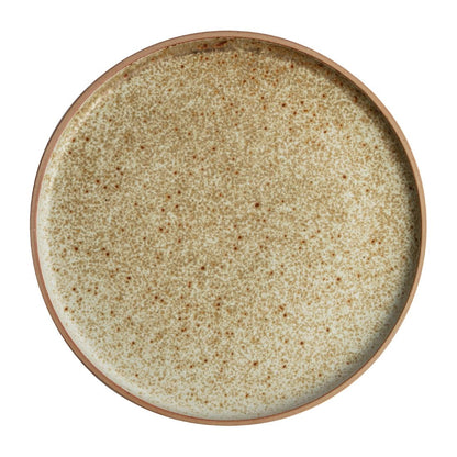 Olympia Canvas Flat Round Plate Wheat 250mm (6 Pack) (Pack of 6) • PAS-FA336