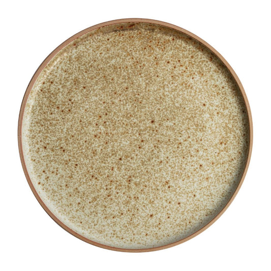Olympia Canvas Flat Round Plate Wheat 250mm (6 Pack) (10" / 250mm (Ø). Pack Quantity: 6) • PAS-FA336