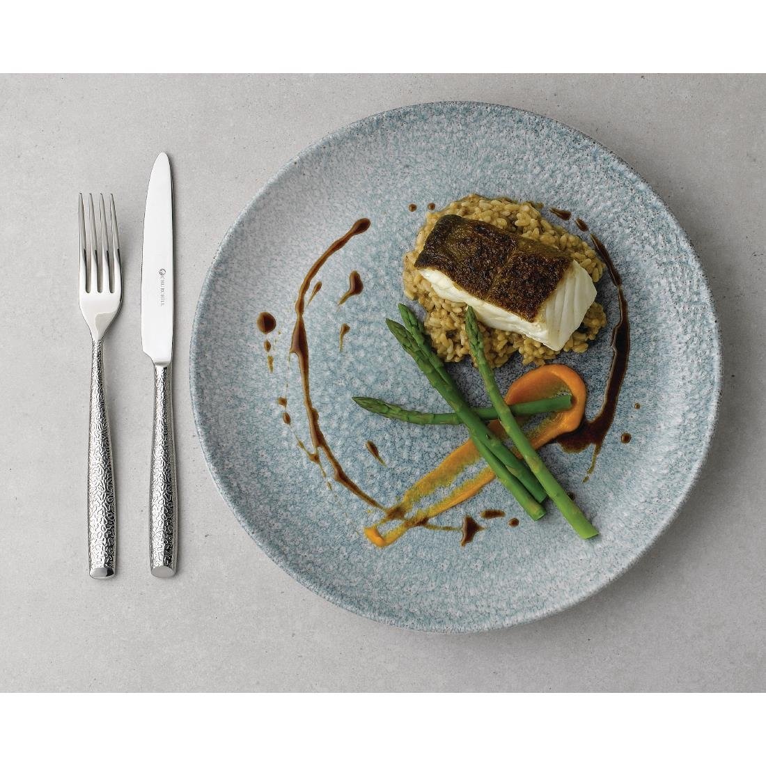 Churchill Studio Prints Raku Round Coupe Bowl Topaz Blue 248mm (12 Pack) (Pack of 12) • PAS-DE888